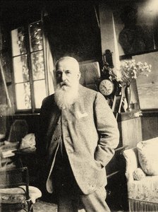 Claude Monet in His Studio at Giverny. Creator: Anonymous.