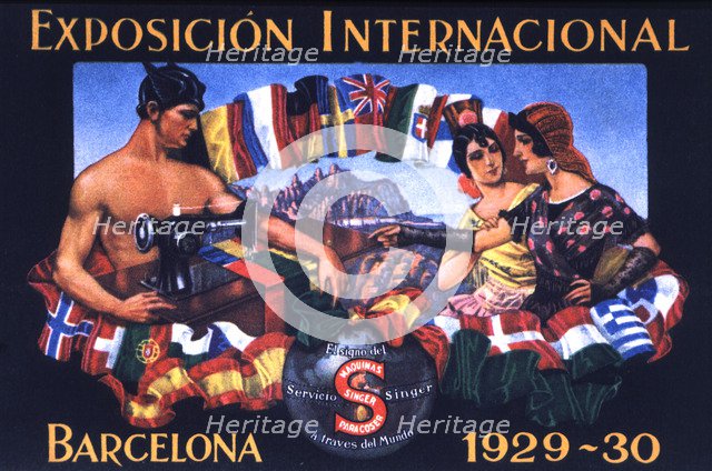 Advertising poster of the 'Sigma' house, published for the International Exhibition of Barcelona …