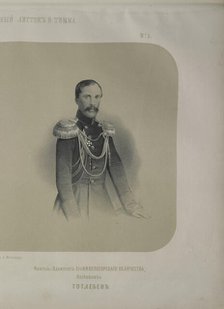 Portrait of General Count Eduard Ivanovich Totleben (1818-1884), 1855. Creator: Timm, Wassili (George Wilhelm) (1820-1895).