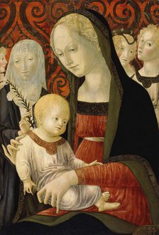 The virgin and the Child with Saint Catherine of Siena and Angels, 1490. Creator: Francesco di Giorgio Martini.
