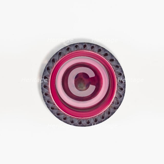 Paperweight, France, c. 1845-60. Creator: Saint-Louis Glassworks.