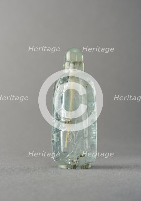 Aquamarine snuff bottle, China, Qing dynasty, 1644-1911. Creator: Unknown.