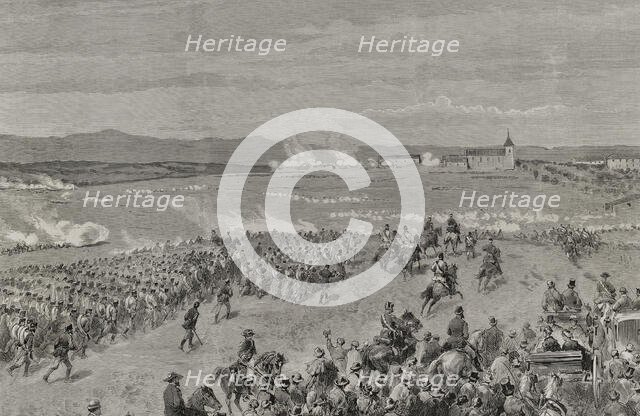 Military drill at Dehesa de los Carabancheles, Madrid, Spain, 3 November 1878.  Creators: Ricardo Balaca, Eugenio Vela.