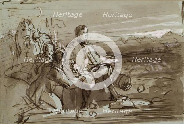 Historical Composition - Duke of Wellington?, c1840s. Creator: John Phillip.