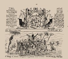 The Mahdist War in Sudan, Cartoon from "Abu Nazzara Zarka" (The Man with the Blue Glasses, Paris, 3r Creator: Sanua (Sanu, Sannu), James (Yaqub, Jacques), (Abou Naddara) (1839-1912).