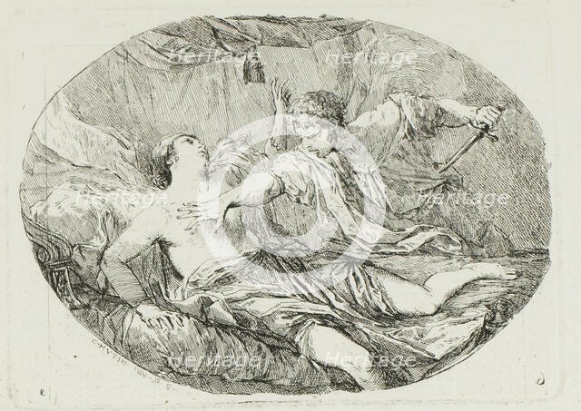 Tarquin and Lucretia, 1764. Creator: Charles Hutin.