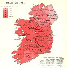 'The Graphic Statistical Maps of Ireland; Religion 1881', 1886.  Creator: Unknown.