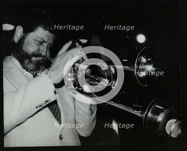 American trumpeter Bobby Shew performing at The Bell, Codicote, Hertfordshire, 19 May 1985. Artist: Denis Williams