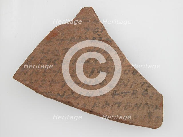 Ostrakon, Coptic, 7th century. Creator: Unknown.