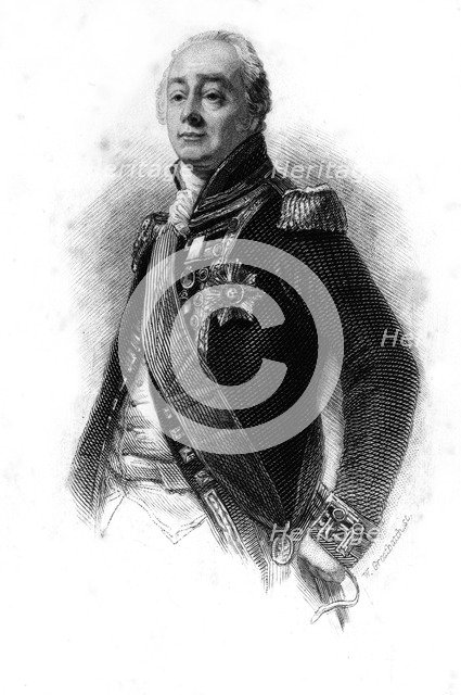 James Saumarez (1759-1836), 1st Baron de Saumarez, 1837.Artist: William Greatbach