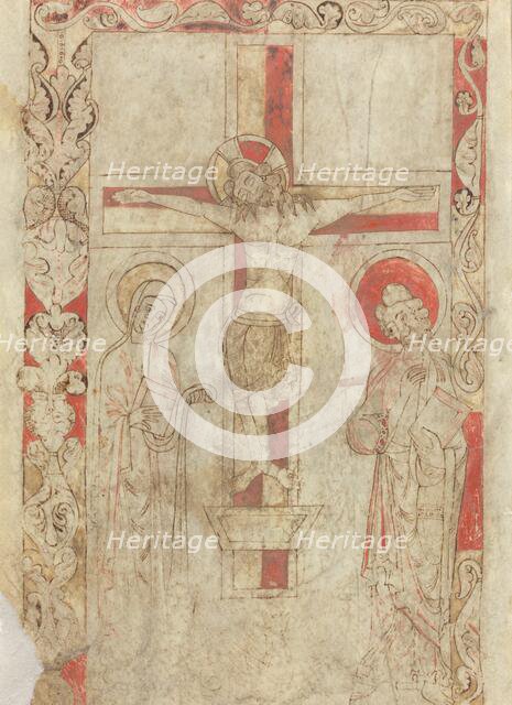 The Crucifixion [verso], early 12th century. Creator: Unknown.