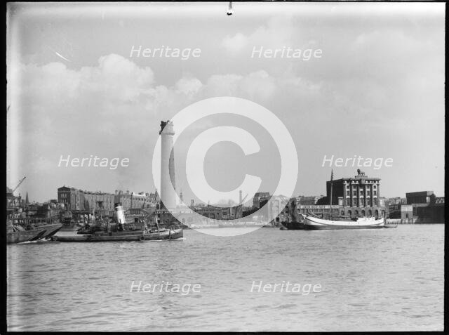 Shot Tower and Lead Works, Belvedere Road, Lambeth, Greater London Authority, 1936. Creator: Charles William  Prickett.