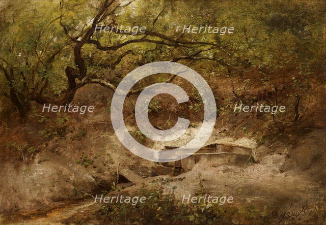 An Apple Tree at a Stream, c1868. Creator: Maksymilian Gierymski.