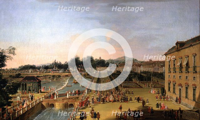  'Ferdinand VI and Barbara of Braganza in the gardens of Aranjuez, 1756', oil Painting by Frances…