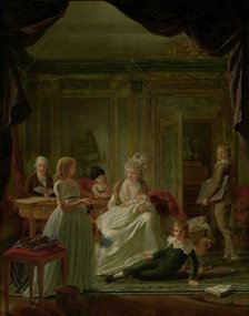 Portrait of Aernout van Beeftingh, his Wife Jacoba Maria Boon and their Children, 1797. Creator: Nicolaas Muys.