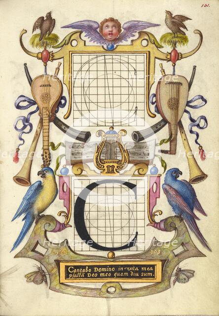 Guide for Constructing the Letter C; Mira calligraphiae monumenta, about 1591-1596. Creator: Joris Hoefnagel.