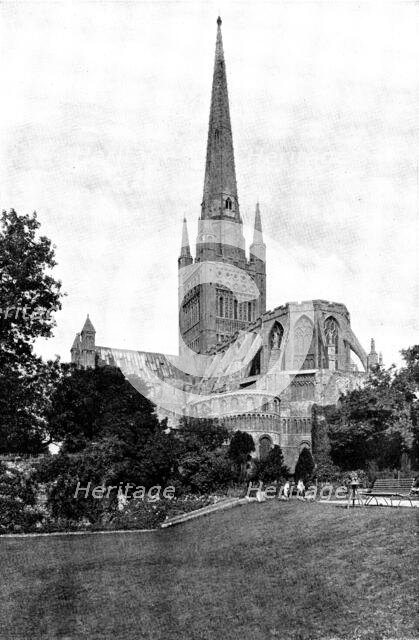 The Cathedrals of Great Britain: Norwich Cathedral, 1895. Creator: Francis Frith & Co.