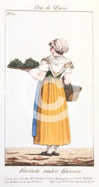 Green bean seller, 1826. Artist: Unknown