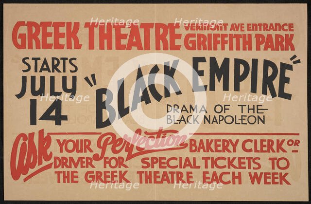 Black Empire, Los Angeles, [193-]. Creator: Unknown.