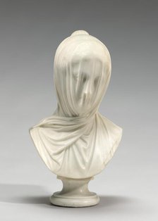 Veiled Bust ("The Veiled Nun"), c. 1863. Creator: Unknown.