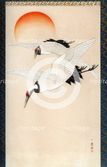 Cranes, c1840 (1886).Artist: Wilhelm Greve