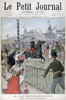 Brussels to Ostend horse race, 1902. Artist: Unknown