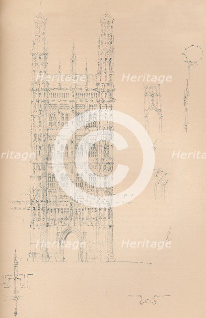 'Victoria Tower, Westminster', c1837 (1904). Artist: Sir Charles Barry.