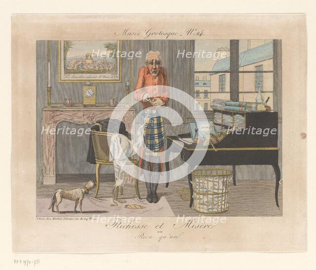 Richesse et misère ou rien qu'un, 1818. Creator: Louis Maloeuvre.