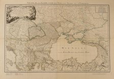 Map of the Black Sea, depicting the theater of the Russo-Turkish War, begun in 1787, 1788.