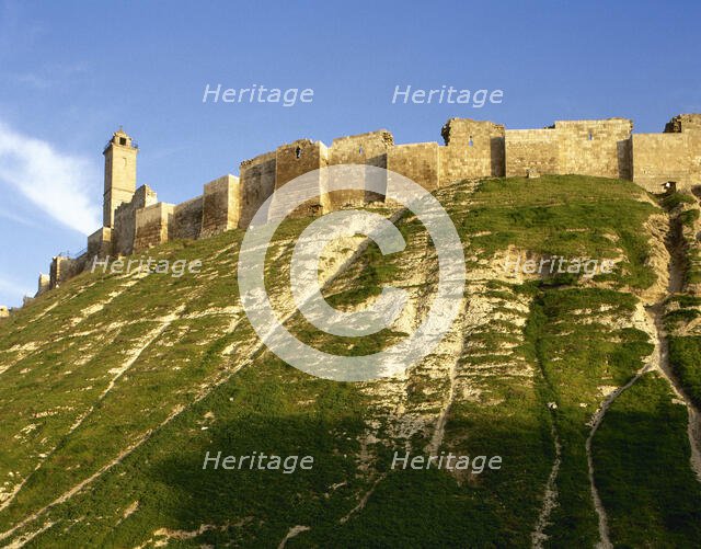 Citadel of Aleppo, Syria, medieval fortified, built 3rd millenium BC-12th century AD (2001). Creator: LTL.
