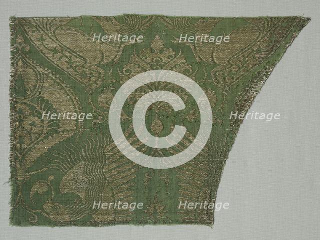 Exotic Gold-patterned Silk, 1360-1400. Creator: Unknown.