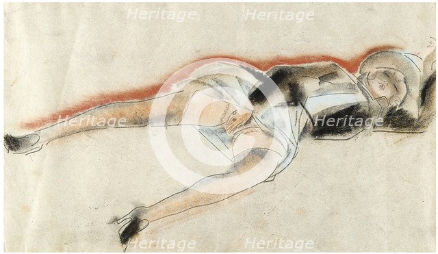 Erotic Drawing. Artist: Grigoriev, Boris Dmitryevich (1886-1939)