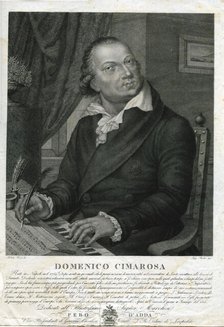 Portrait of the composer Domenico Cimarosa (1749-1801). Creator: Rados, Luigi (1773-1840).