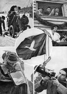 The media in action, Winter Olympic Games, Garmisch-Partenkirchen, Germany, 1936. Artist: Unknown