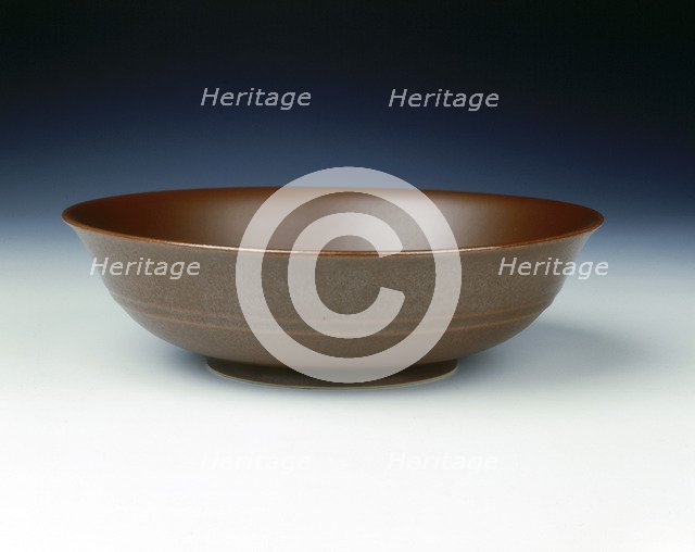 Bowl with cafe au lait glaze, Yongzheng period, Qing dynasty, China, 1723-1735. Artist: Unknown