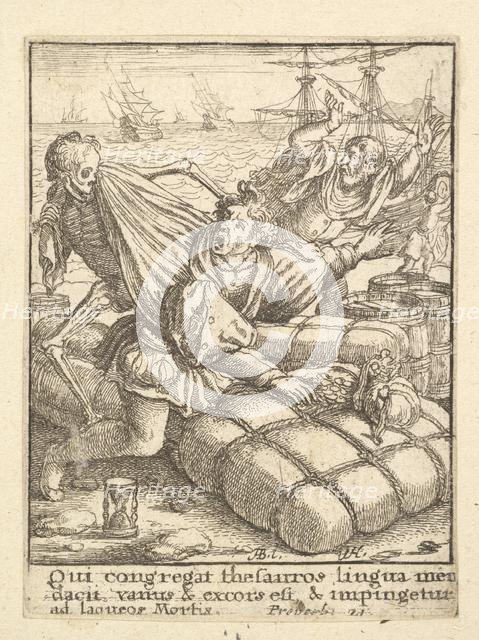 The Merchant, from the Dance of Death, 1651. Creator: Wenceslaus Hollar.