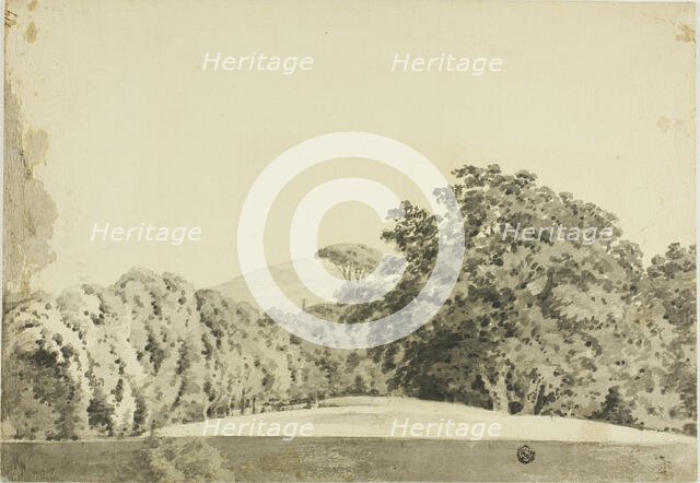 Wooded Landscape, 1754/97. Creator: Joseph Wright of Derby.