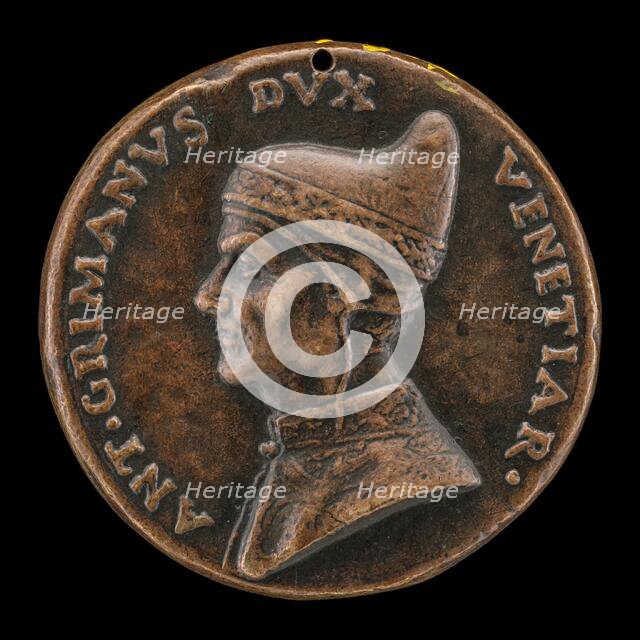 Antonio Grimani, Doge of Venice 1521-1523 [obverse], c. 1500/1525. Creator: Unknown.