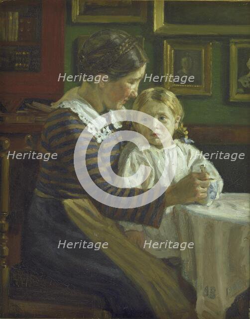 Feeding Marie, 1906. Creator: Joakim Skovgaard.