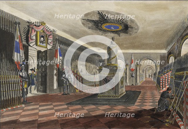 The Warsaw Arsenal. The central hall, 1829.