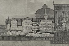 Longitudinal section of the Theatre of Palais Garnier, Opera House. Paris, France, 1898. Creator: Unknown.