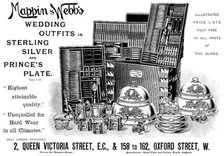 Advertisement for Mappin & Webb's Wedding Outfits in Sterling Silver and Prince's Plate, 1895. Creator: Unknown.