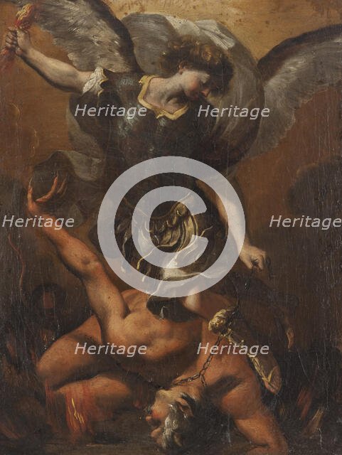 The Archangel Michael Defeating Satan, 17th century. Creator: Unknown.