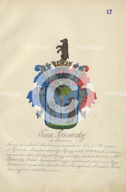 Coat of arms of the Parnicka family, 1904. Creator: Adolf Medzihradsky.