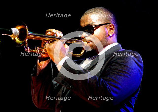 Jeremy Pelt, Brecon jazz Festival, 2008. Artist: Brian O'Connor.