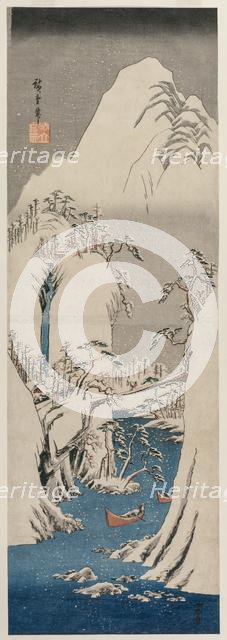The Fuji River in the Snow, 1841. Creator: Utagawa Hiroshige (Japanese, 1797-1858).