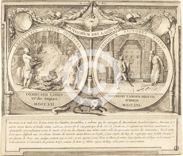 Expulsion of the Jesuits (Expulsion des Jesuites), 1761. Creator: Gabriel de Saint-Aubin.