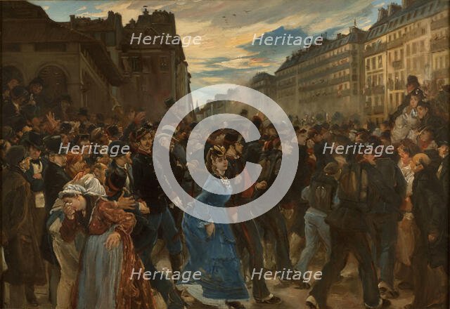 The departure of the Garde mobile in July 1870, ca 1879. Creator: Dehodencq, Alfred (1822-1882).