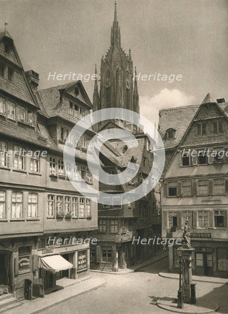 'Frankfurt a. Main. Saalgasse - Cathedral Tower', 1931. Artist: Kurt Hielscher.
