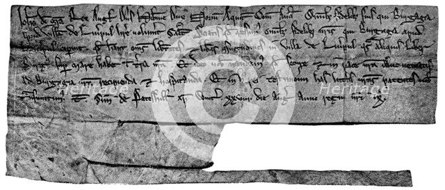 King John's charter, 1207 (1910). Artist: Unknown